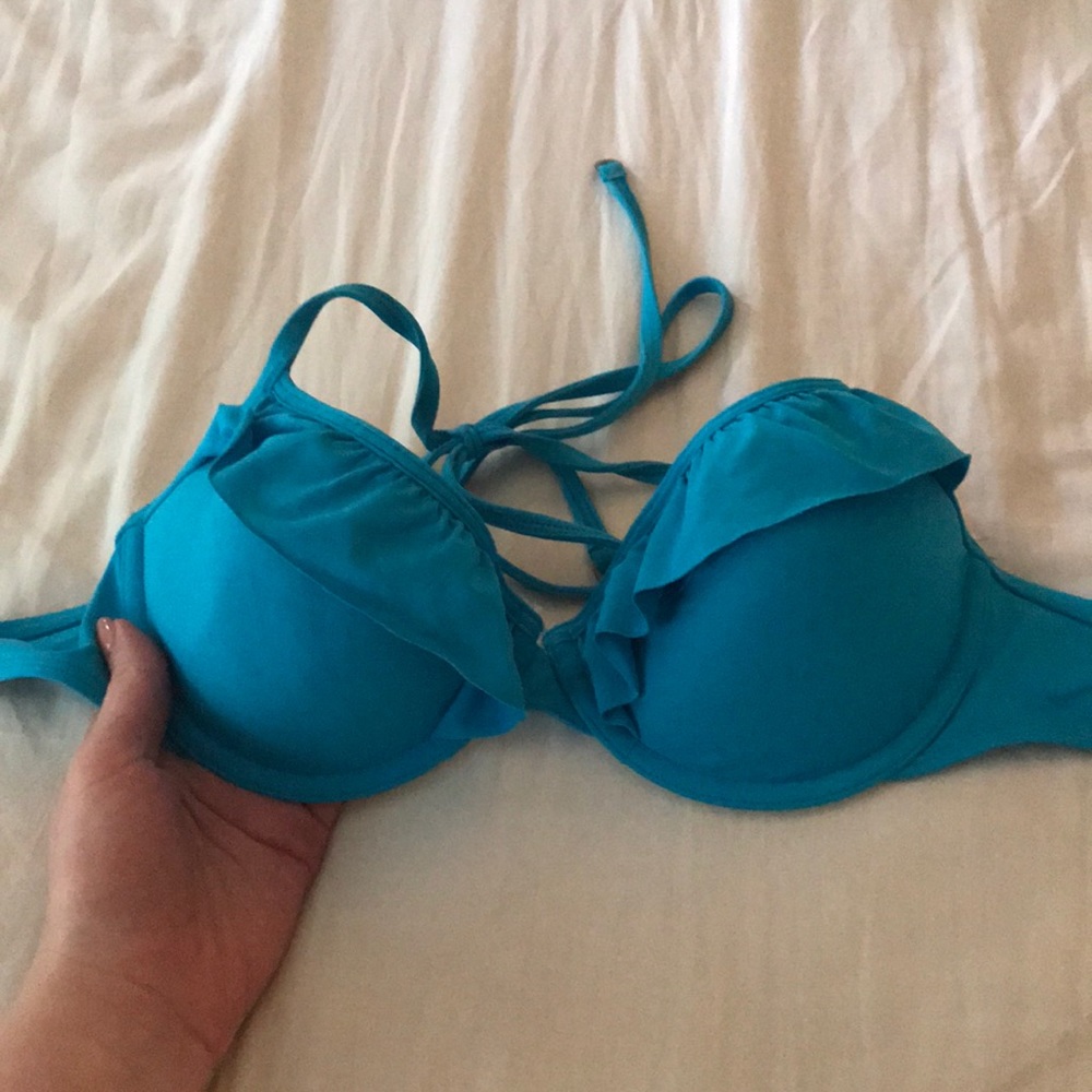 Gilly Hicks Swim Push ‘Em Up Blue Bikini Set